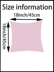 1pc Plush Grain Pillowcase - Pink - View 2
