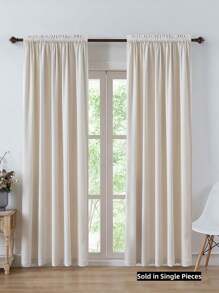 1 件简约风格装饰窗帘，厚实婴儿天鹅绒材质，适用于客厅、卧室和门装饰 - 白色 - 查看 2