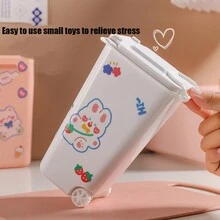 1個桌面diy小垃圾桶筆筒創意桌上紙籃家用收納桶 - 彩色 - 查看 10