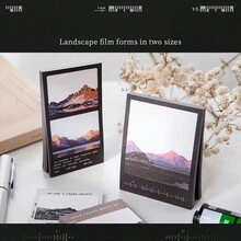 50 件風景主題電影風格記事本,祝你有美好的一天 Diy 日記裝飾材料,節日禮物 - 白色 - 查看 4