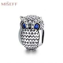 MISEFF 新品 1 件 925 纯银动物系列动物园可爱猫头鹰串珠手链 DIY 珠宝制作女孩男孩生日礼物儿童节礼物 - A1C1607 - 查看 1