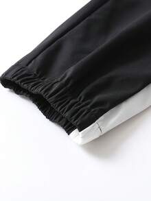 Alpha Camp 男士休閒運動春秋彈性腰口抽繩褲帶口袋 - 黑色 - 查看 7