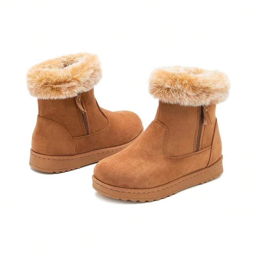 Women's Winter Mid Calf Warm Ankle Snow Booties