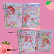 Notebook With Leaves Decorated With Magnetic Clasp RANDOM MODEL IS SENT Notebook With Strawberry Design Girl Dotted Notebook 100gr 96 Agenda-Type Sheets Special For Taking Notes On Trips And/Or Events - Pink - View 2