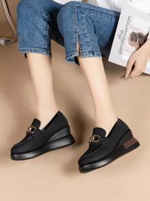 Women's Lightweight Anti-Slip Wedge Heel Shoes With Thick Sole For Spring And Autumn