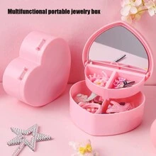 1個珠寶首飾桌面收納盒女孩心愛的收納盒雙層收納盒 - 彩色 - 查看 1