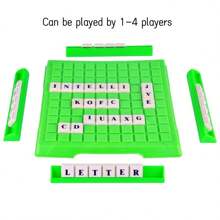 1 Set Of English Spelling Bee Game, Suitable For 2-4 Players. The Set Includes:1 Game Board, 1 Instruction Manual, 100 Alphabet Blocks, 4 Alphabet Rulers. - White - View 9