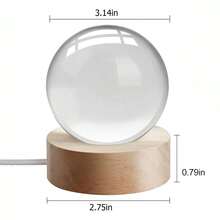 Luz Nocturna Con Bola De Cristal Galaxia Con Base, Decoración Del Hogar, Regalo De Cumpleaños Para Adolescentes - Multicolor - Ver 3