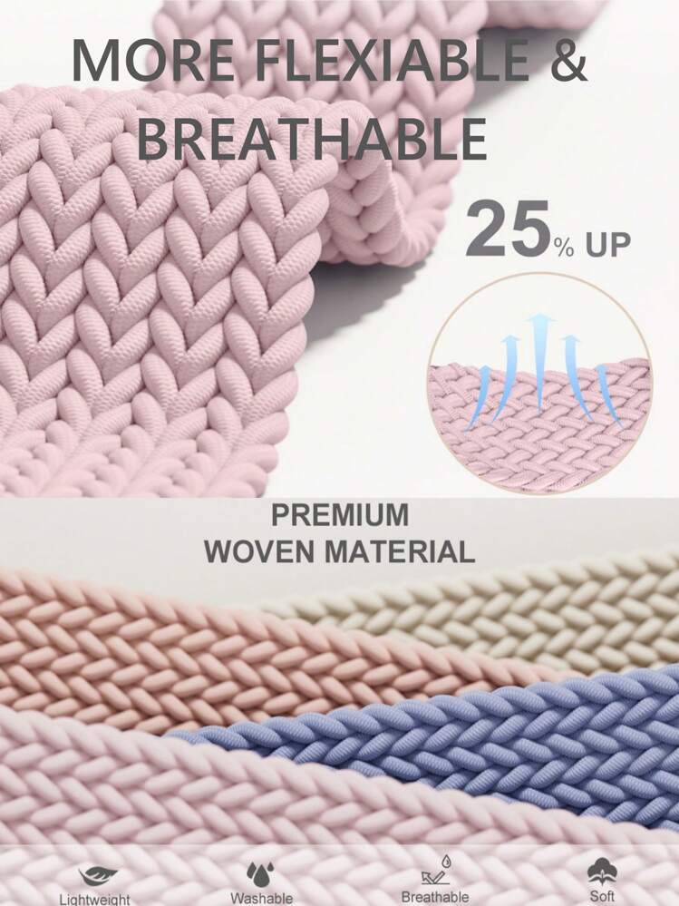 Alça Trançada Elástica Compatível com Apple Watch Band Ultra 49mm 45mm 44mm 46mm 42mm 41mm 40mm 38mm Homens Mulheres, Pulseiras Elásticas Trançadas de Náilon Macio Bandas de Substituição Compatíveis com Ultra 2 3, Séries 11/10/9/8/7/6/5/4/3/2/1 SE Como Presente para Estudantes Voltando à Escola - Multicolorido - Visão 2