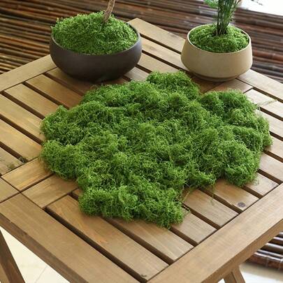 20g Artificial Fake Moss, DIY Simulation Moss Grass Micro Landscape Layout, Green Plant Lawn Potted Plant Window Decoration Landscape Design