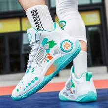 男士運動鞋2024秋冬系列抓地減震幻影戰鬥籃球鞋 - 綠色 - 查看 2