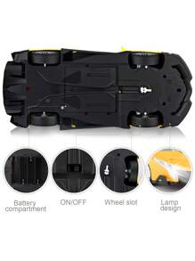 Ferngesteuertes Auto für Kinder, 4x4-Fernbedienung 1:18  Lieferbar Auto Spielzeug, 2,4 GHz RC Kinderspielzeug für Jungen Mädchen ab 3 4 5 6 7 8 9 10 Jahren Geburtstag Geschenk - Gelb - Übersicht 7