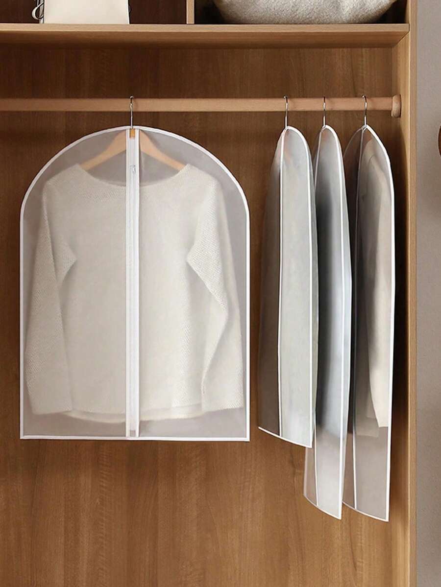 1個防塵防水衣物收納袋,適用於外套和西裝 - 白色 - 查看 1