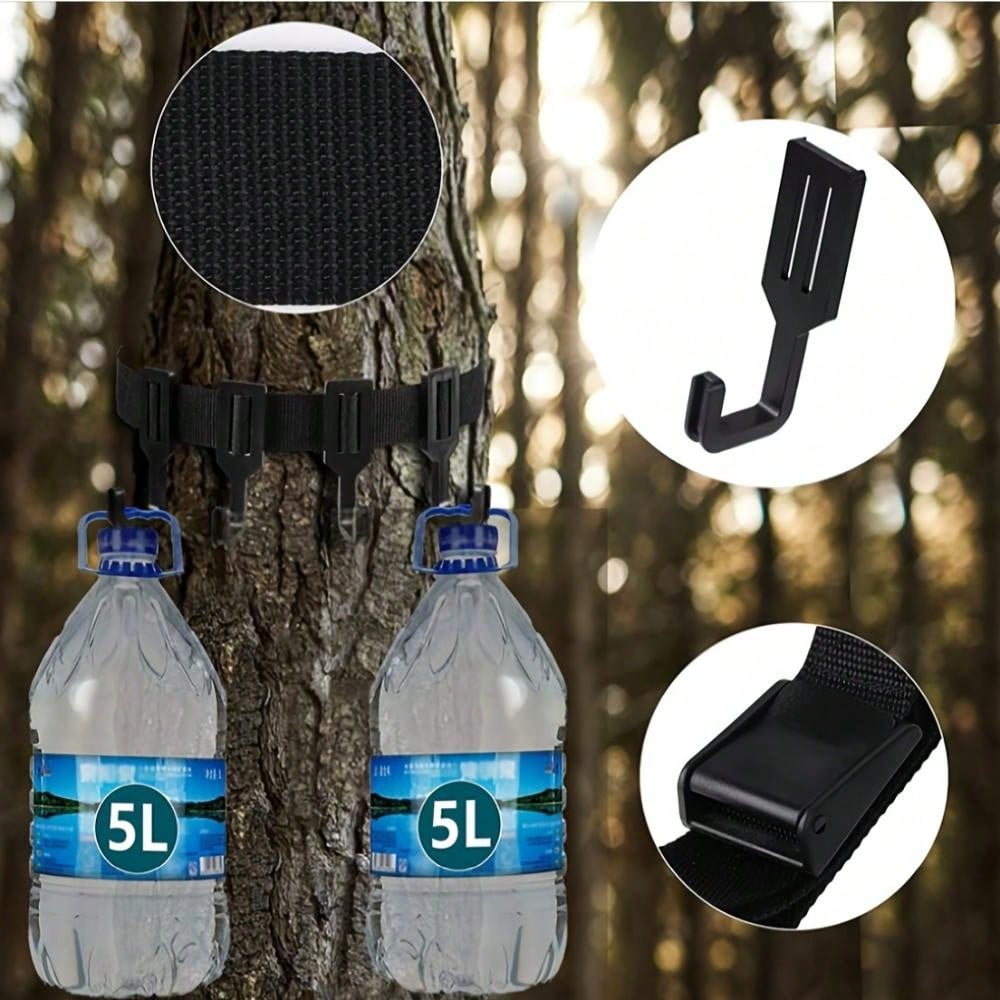 Treestand Strap Gear Hangers With 4 Large Hooks, Lightweight Treestands