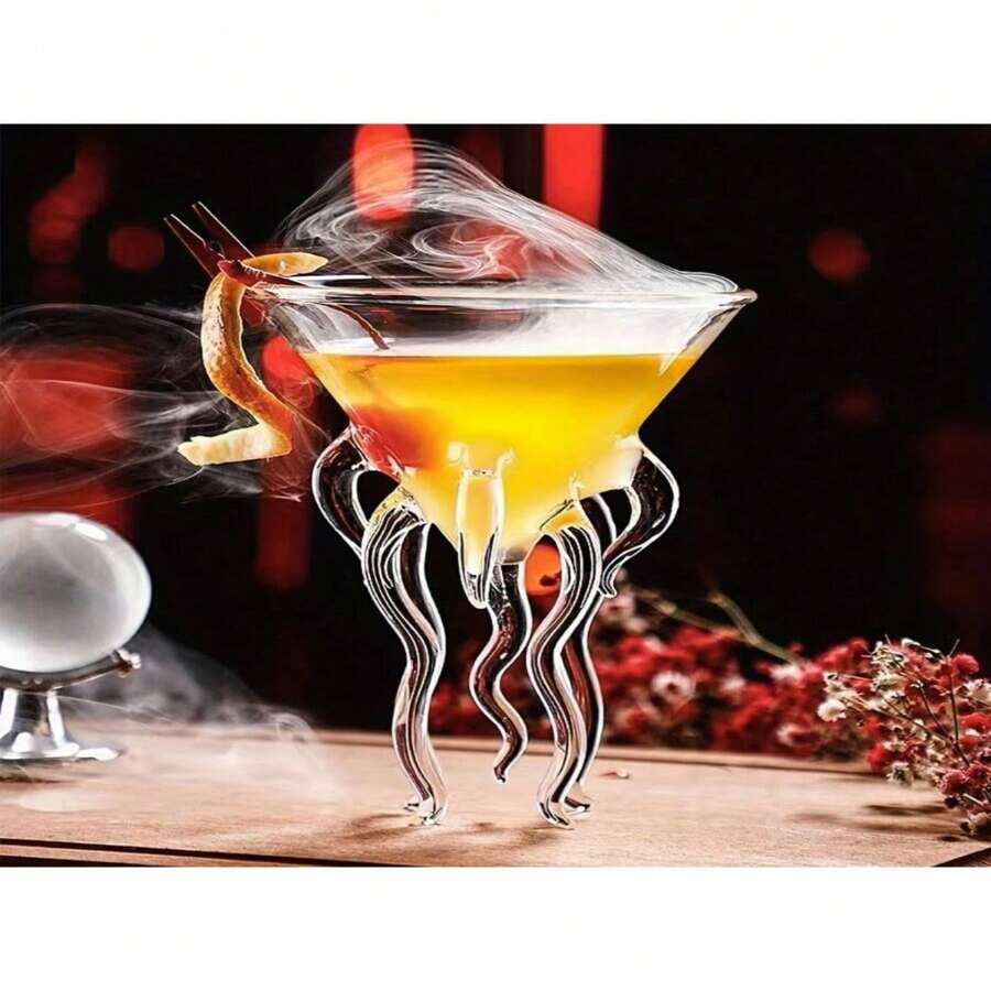 1pc Creative Octopus Cocktail Glass Personalized Fish Tank Jellyfish Glass Martini Glass For Bar Party - Multicolor - View 1