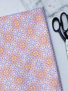 1 Piece Of Purple European Style Pattern Diy Fabric Material, Suitable For Making Table Cloth, Tapestry And Clothes - Multicolor - View 3