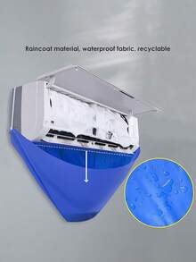 Waterproof Large Opening Splash-Proof Split Air Conditioner Cleaning Cover Double Air Conditioner Cleaner Drain Kit Accessories - Blue - View 3
