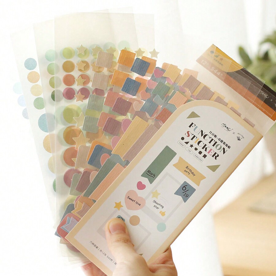 12 Sheets 552 Pcs Sticky Coloured Dots,Easy Peel Self Adhesive Coding Labels,Dot Labels Stickers
