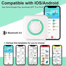 Mini impresora de calcomanías portátil, inalámbrica, Bluetooth, impresora térmica de fotos compatible con iOS y Android, para fotos, notas, notas de estudio - Rosa - Ver 7