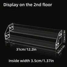 1pc Nail Polish Display Rack Multi-Layer Plastic Transparent Nail Polish Glue Storage Box Nail Salon Display Rack Cosmetics Rack - 2-layer Nail Polish Display Stand - View 2