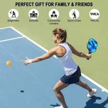 Juego De Paleta De Pickleball Profesional, Material De Fibra De Vidrio, Varios Colores, Con Embalaje De Bolsa De Burbujas, 1 Ud. - Azul - Ver 9