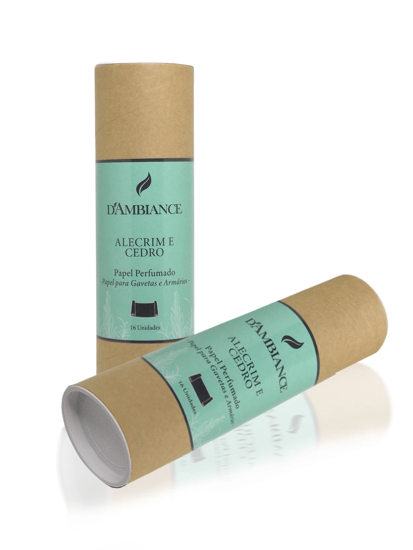 Papel Perfumado Dambiance 16 Folhas Aromatizador Gavetas Armários Closets - Alecrim e Cedro - Alecrim - Visão 1