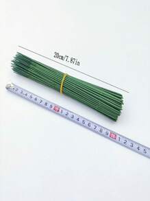 20 件人造花茎，包括丝绸玫瑰和纸花，适用于 DIY 工艺品、情人节、生日毕业礼物、假植物 - 綠色 - 查看 3