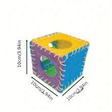 Small Pet Toy For Hamster, Guinea Pig, Rabbit To Play And Chew - Multicolor Sponge Gourd Toy - Grey - View 2