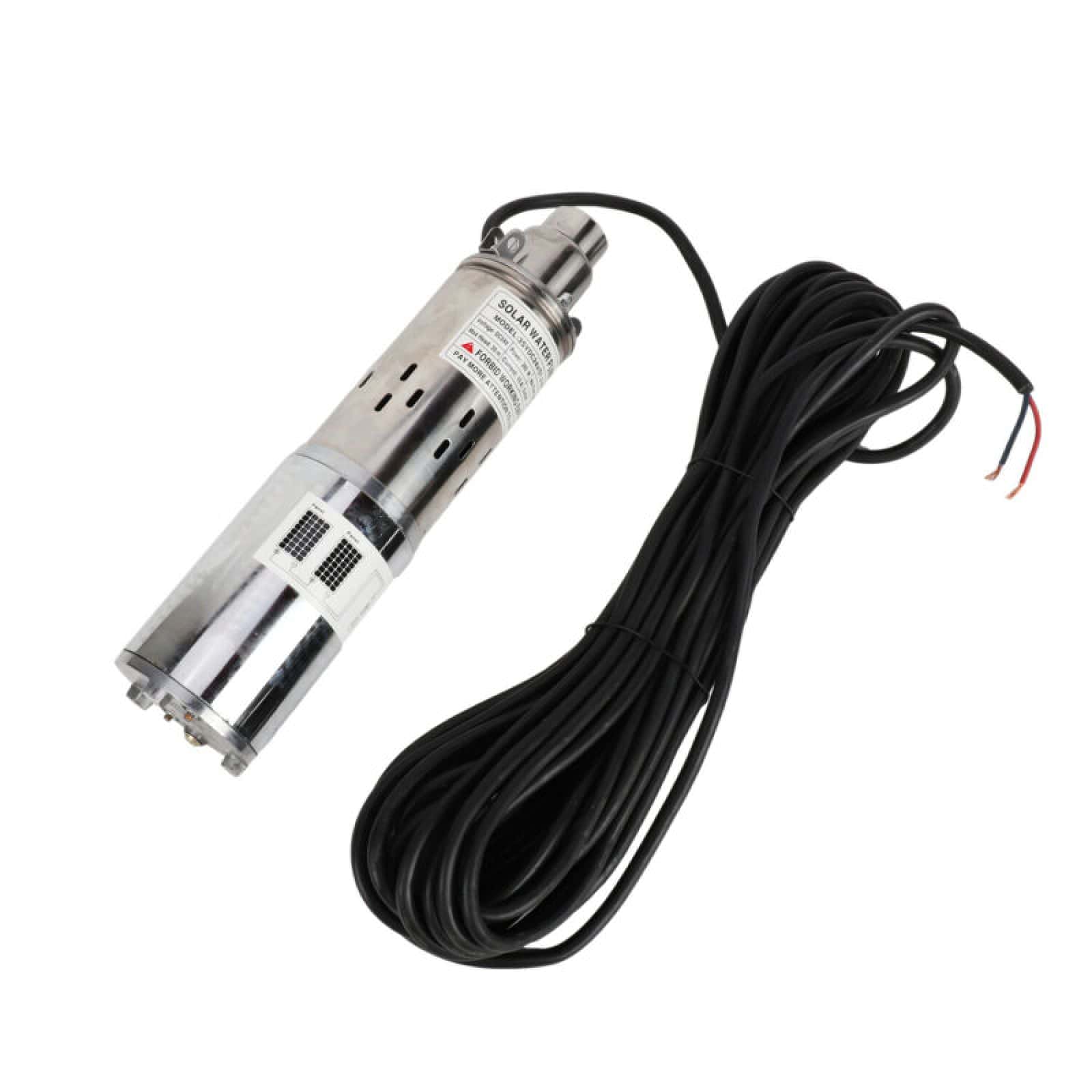 24V Solar Power Water Pump Farm Ranch Submersible Bore Hole Deep Well DC - Silver - View 1