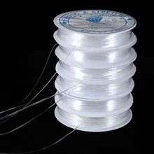 0.4/0.5/0.6/0.8/1.1mm透明彈性圓頸鏈水晶線,可延展的珠子手鍊和手工藝品製作材料 - 無色 - 查看 7