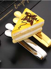 Stainless Steel Ice Clip With Mini Sugar Clip For Coffee, Bar Tool Set, Ice Tongs - Black - View 1