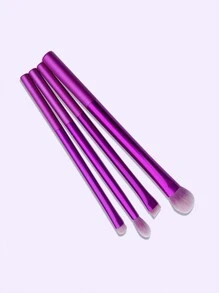 4件套眼部化妆刷套装，长环设计，柔软合成毛，包含晕染刷、眉刷和大号眼影刷，专业化妆刷套装，紫色、香槟色、杏色可选，女士及女孩礼物，适合初学者及专业人士使用，居家旅行必备，化妆刷套装，化妆刷套装，化妆刷套装，全套化妆刷，化妆刷套装，化妆刷套装，化妆刷礼盒套装 - 紫色 - 查看 2