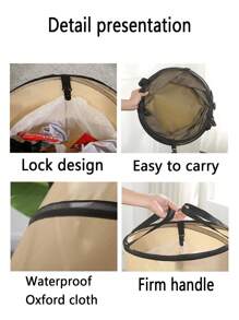 1 件 37 公升可重複使用花園草坪垃圾袋帶手柄折疊葉箱,適合戶外露營和花園,便攜方便,帶夾子,適合草坪護理和園藝 - 黑色 - 查看 2