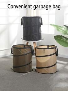 1 件 37 公升可重複使用花園草坪垃圾袋帶手柄折疊葉箱,適合戶外露營和花園,便攜方便,帶夾子,適合草坪護理和園藝 - 黑色 - 查看 1