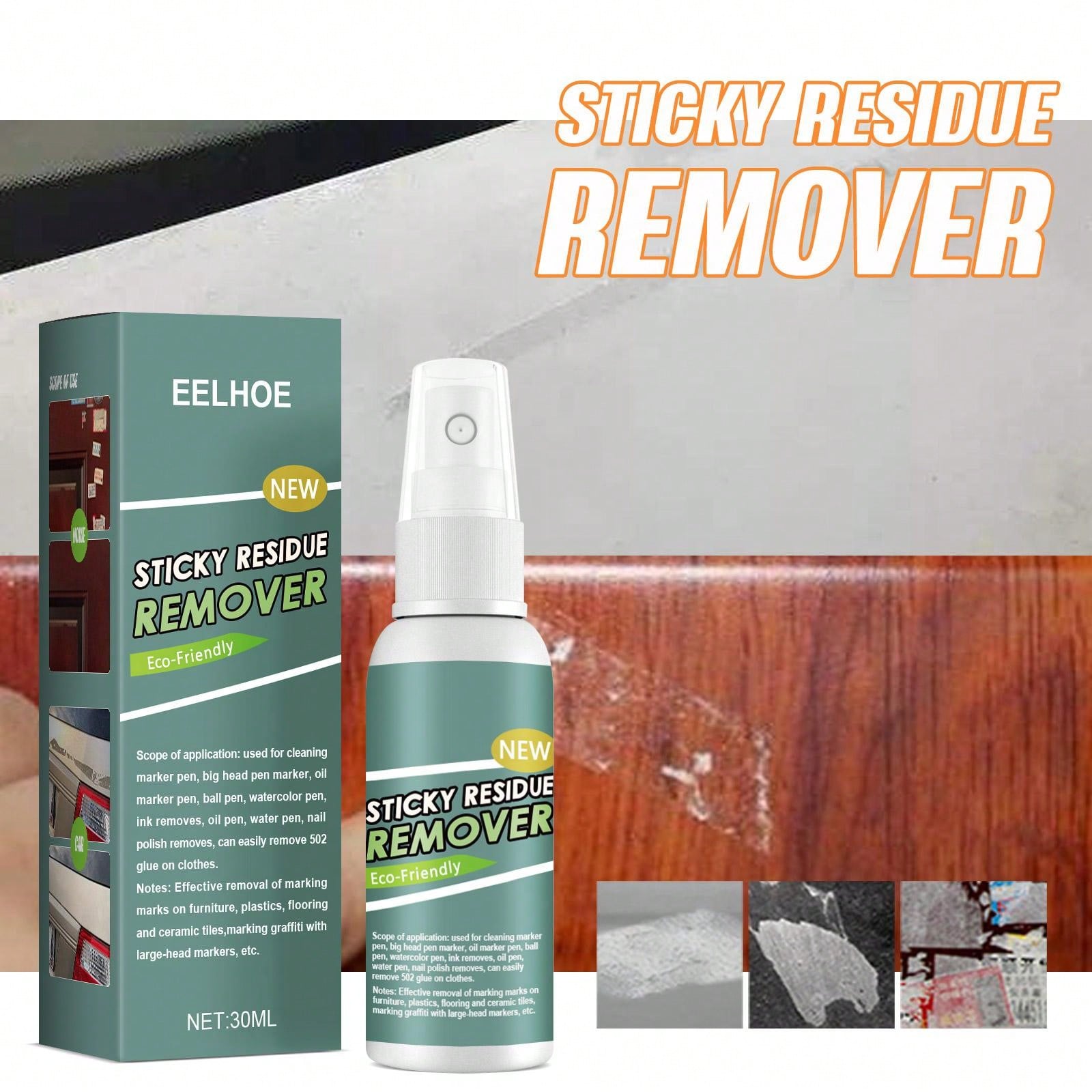 Car Adhesive Remover Spray, Sticker Glue Residue Removal Solution