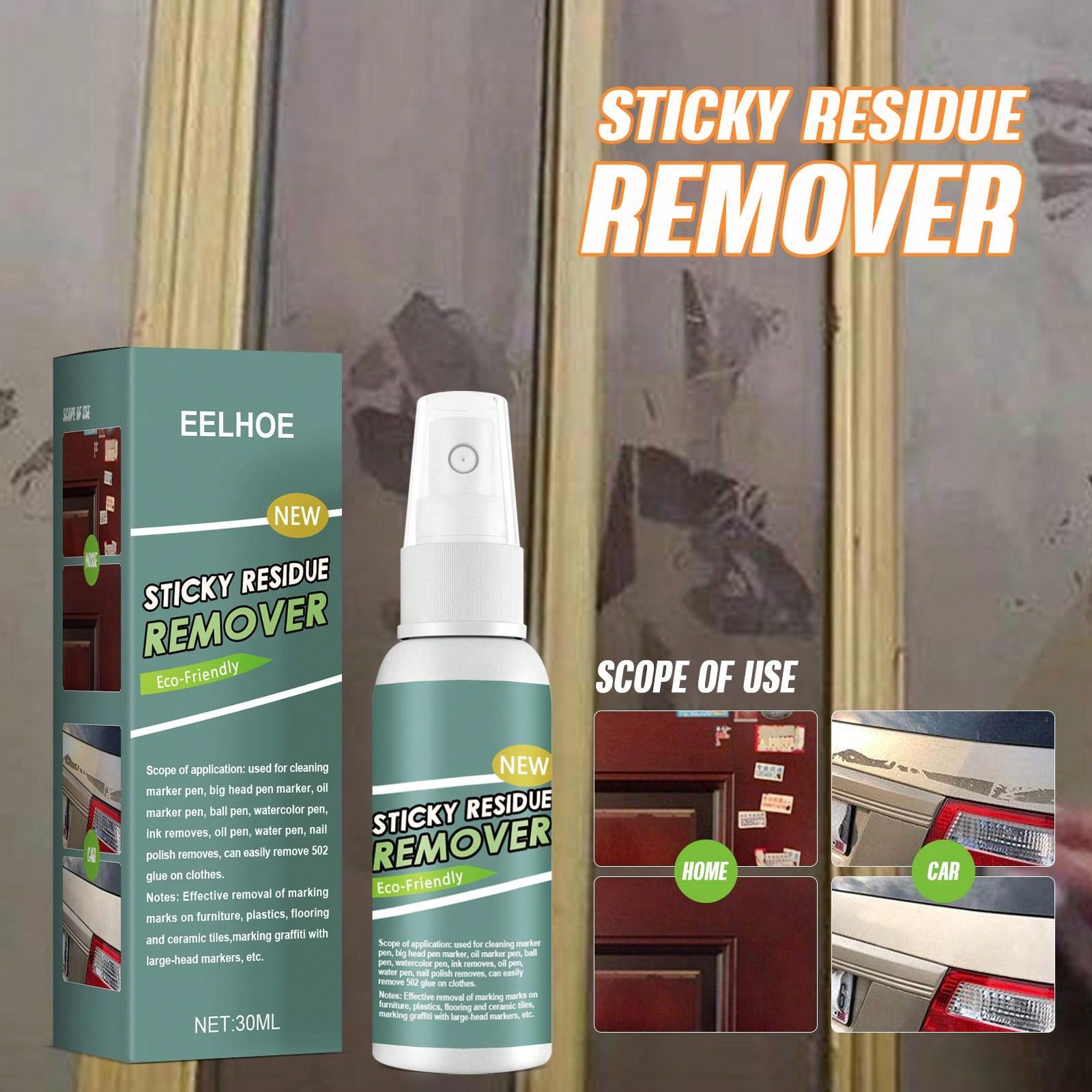 Car Adhesive Remover Spray, Sticker Glue Residue Removal Solution