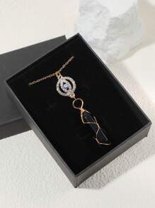 1 件時尚高端天然水晶原石六角柱吊墜帶繞線設計鋅合金標籤項鍊首飾配件 - 水晶六角柱項鍊 - 查看 8