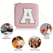 個性化珠寶收納盒，附鏡子 - 適合女性和女孩的完美禮物 - 精緻實用的珠寶展示盒 - 粉色 - 查看 8