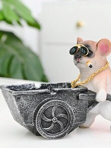 1 Pieza Cenicero Para El Hogar Y La Oficina - Marrón - Ver 9