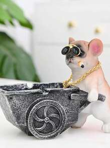 1 Pieza Cenicero Para El Hogar Y La Oficina - Marrón - Ver 1