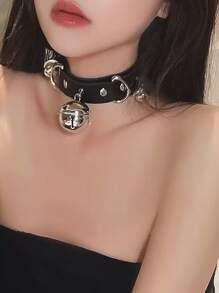 1入組cosplay派對性感鈴鐺裝飾頸圈 - 黑色 - 查看 1