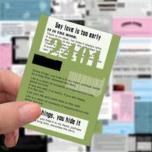 60入組英文卡通貼紙,可裝飾水瓶,筆記本,日記本,儲物盒,防水功能 - 彩色 - 查看 3