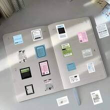 60入組英文卡通貼紙,可裝飾水瓶,筆記本,日記本,儲物盒,防水功能 - 彩色 - 查看 5