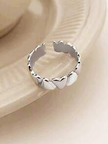 Minimalist Open Ring Adjustable Holiday Fashion Accessory Festival Gift, Cold Tone - Silver - View 5