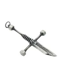 Retro Vỡ Thanh kiếm Vượt qua Con trai Dây chuyền Nam Hip Hop Phong cách - TD-218 - Xem 5