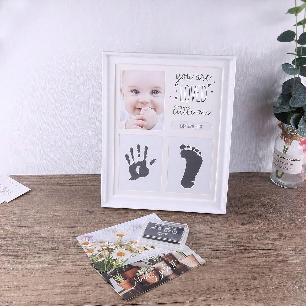Baby Hand And Footprint Kit, Ink Pad Frame Kit, Photo Frame Newborn