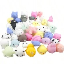 10/30入組隨機款式顏色kawaii Squishes,mochi Squishy Toys,緩解壓力的fidget Toys,適用於派對禮物,課堂獎品,聖誕禮物包裝物品 - Random color - 查看 4