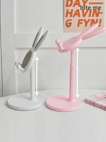 桌上型可愛卡通手機架,多功能支撐,可伸縮和調節手機架,顏色選擇：a粉色,b白色 - 彩色 - 查看 8