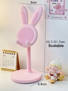 桌上型可愛卡通手機架,多功能支撐,可伸縮和調節手機架,顏色選擇：a粉色,b白色 - 彩色 - 查看 5