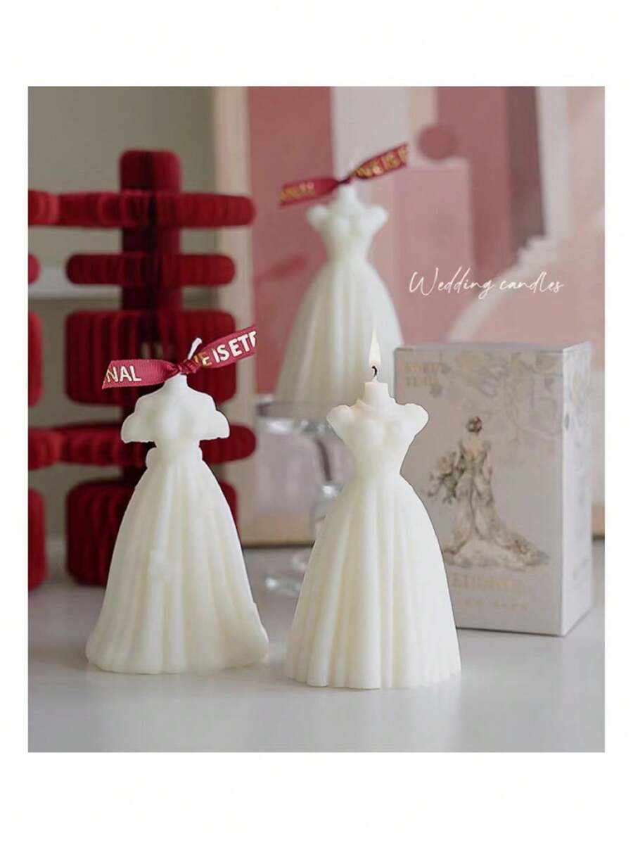 A Wedding Dress Candle - White - View 1
